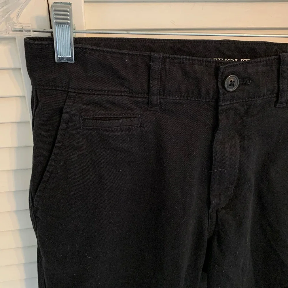 Crewcuts Relaxed Fit Black Chino Pants Kids Boys Size 14 Cotton Adjustable Waist